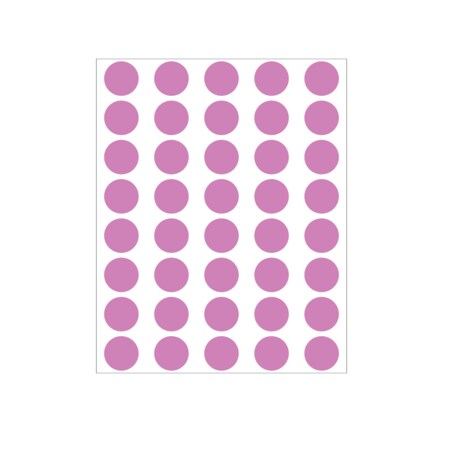 Nevs 1/2" Color Coding Dots Magenta - Sheet Form DOT-12M Magenta